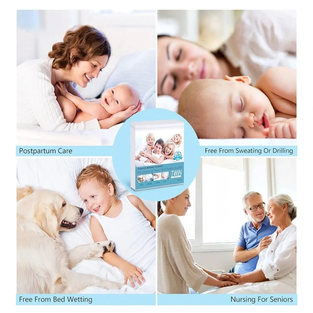 TWIN SIZE~Premium Mattress Protector - White